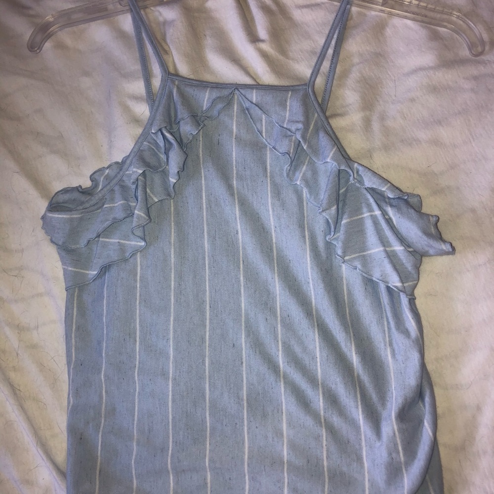 Blue crop top